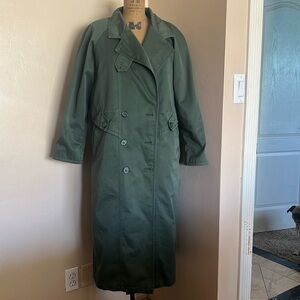 Vintage army Green Trench Coat